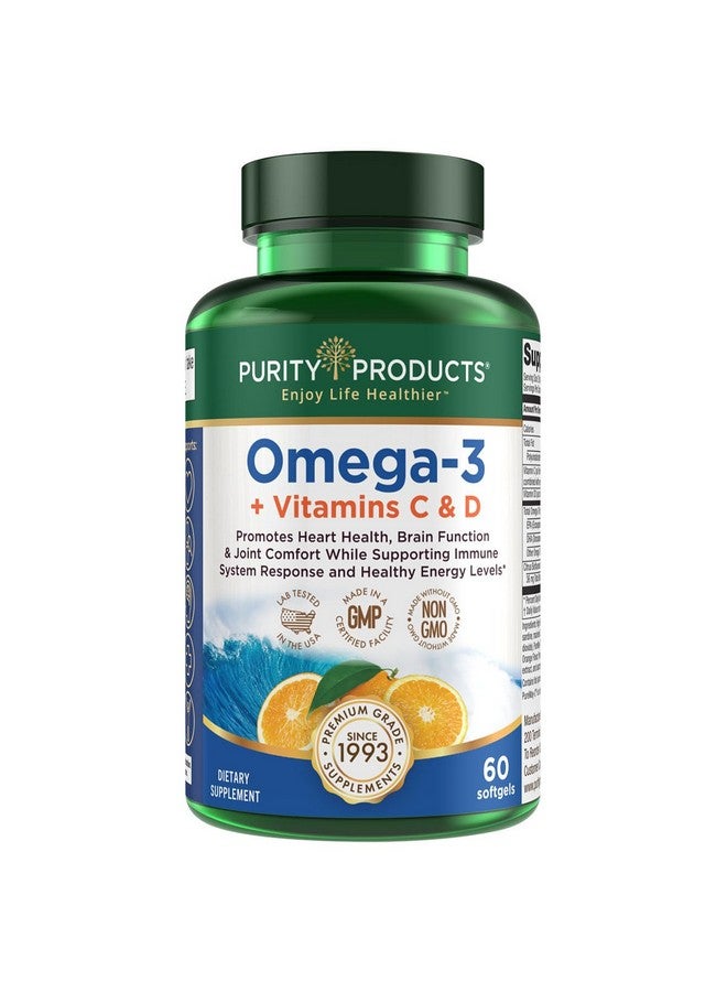 Purity Products - Omega-3 Plus Vitamin C & D, 60 softgels - Image 1