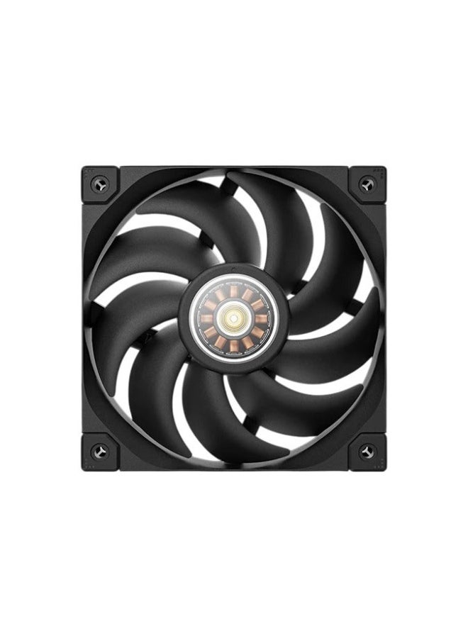 DEEPCOOL FT12 120mm Black Single Fan – High-Performance PWM Cooling, Fluid Dynamic Bearing, Silent Operation, Optimal Airflow for Cases & Radiators - Image 1