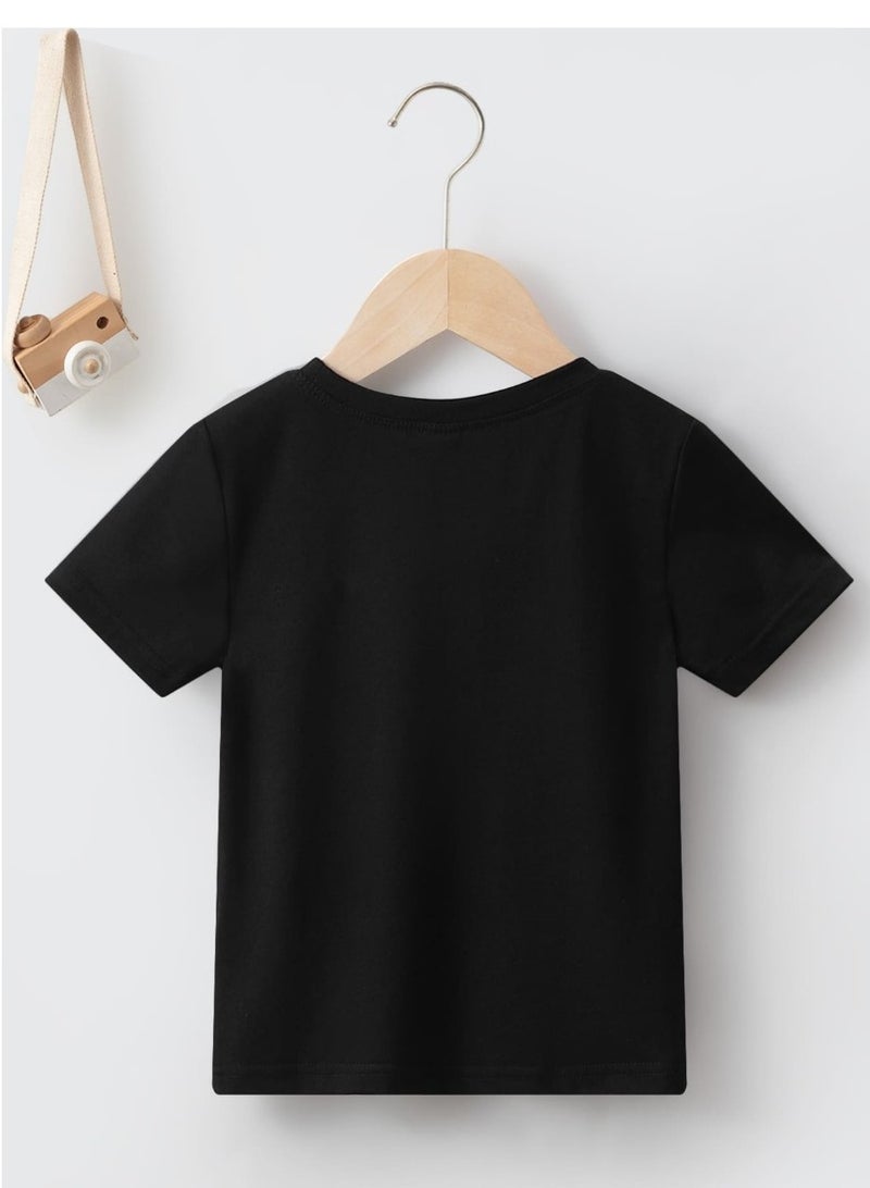 ميسري تيشرت اطفال مطبوع -اسود - Image 2