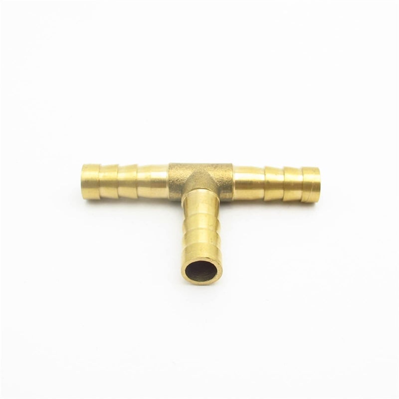 Brass 3 Way Hose Barb Tee Fitting 5mm OD Silver Barbed Pipe Connector - Image 4