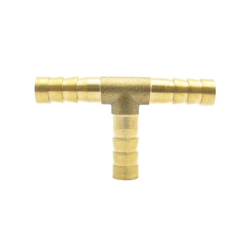 Brass 3 Way Hose Barb Tee Fitting 5mm OD Silver Barbed Pipe Connector - Image 2