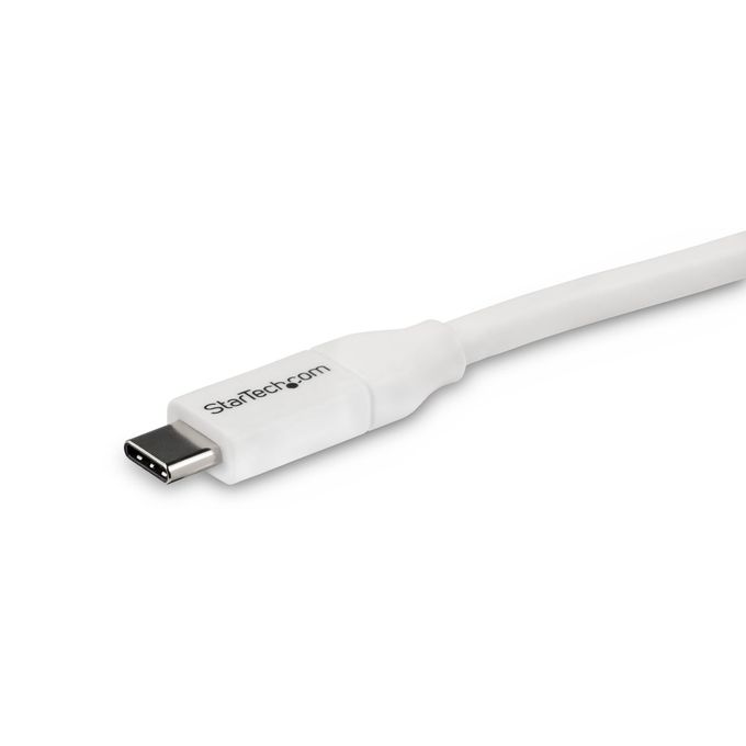 Startech.com Usb C To Usb C Cable 13 Ft / 4M 5A Pd M/M White Usb 2.0 Usb-If Certified Usb Type C Cable Usb C Charging Cable - Image 2