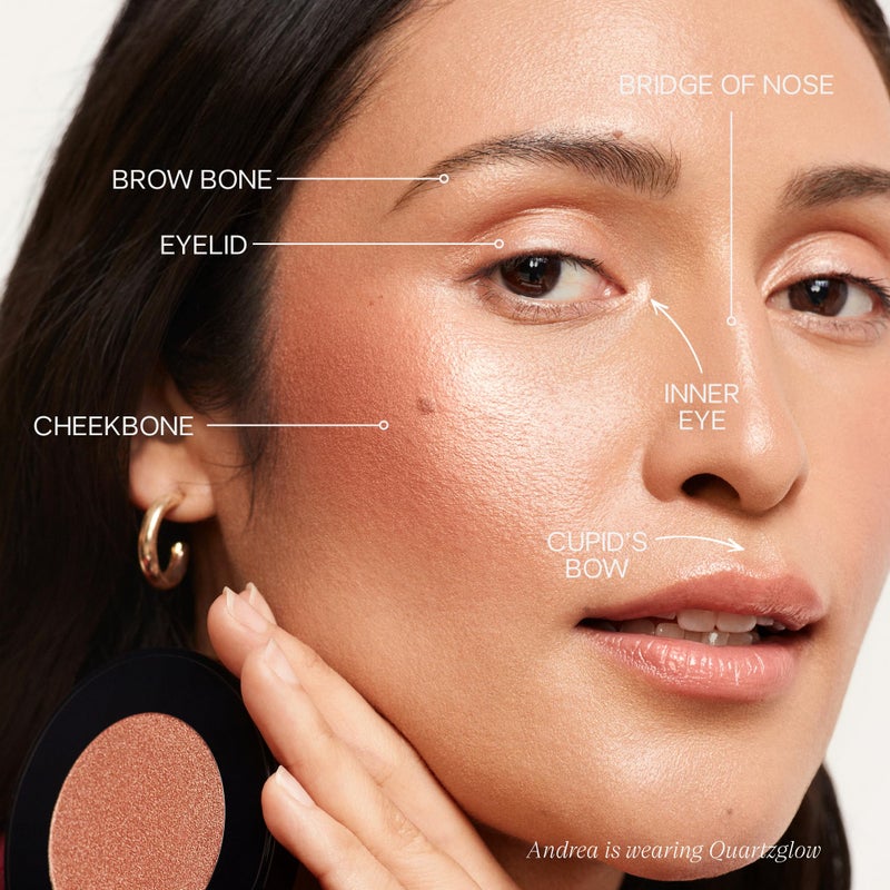 Saie Glow Sculpt Multi-Use Highlighter + Cream Blush - Lightweight with Hyaluronic Acid + Micropearl for Radiant, Glowing Skin - Quartzglow (.02 oz) - Image 3