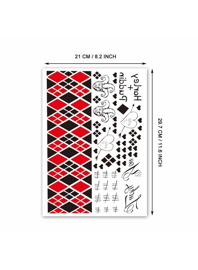 Leoars Fake Tattoos, 2-Sheet Men Tattoos and 2-Sheet Women Temporary Tattoo Stickers for Halloween Props Costume Party Cosplay - Image 4