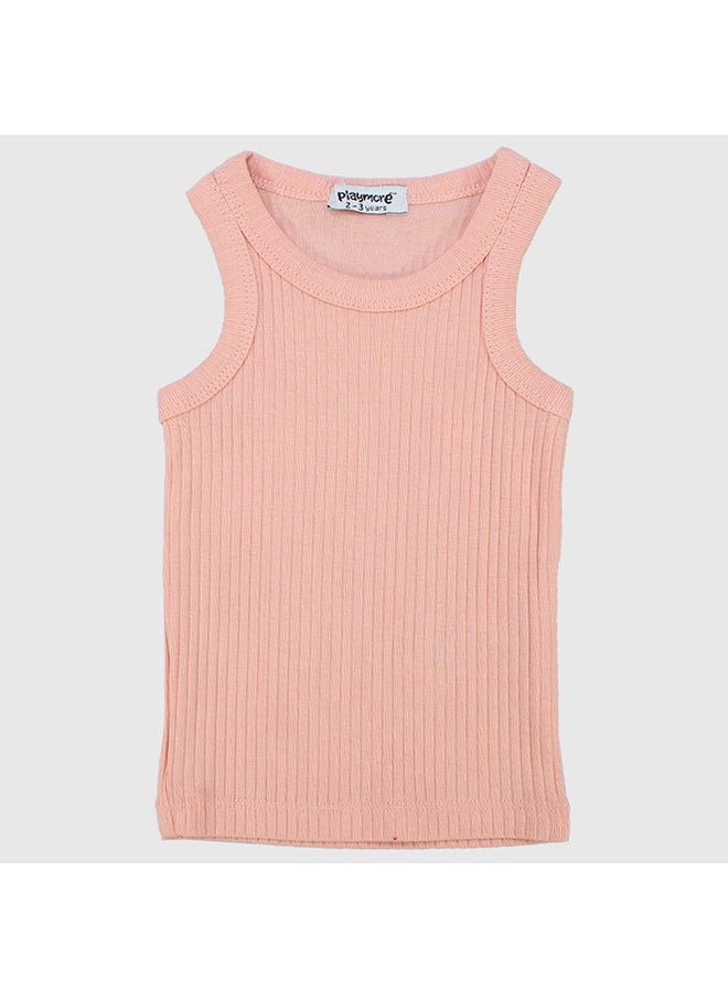 playmore - Salmon Ribbed Tank Top - Image 1