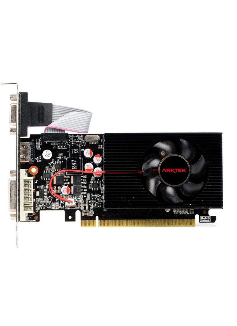 ARKTEK - ARKTEK GEFORCE GT730 4GB DDR3 128BIT HDMI, DVI, VGA PCI-E LOW PROFILE Graphic Card - AKN730D3S4GL1 - Image 1