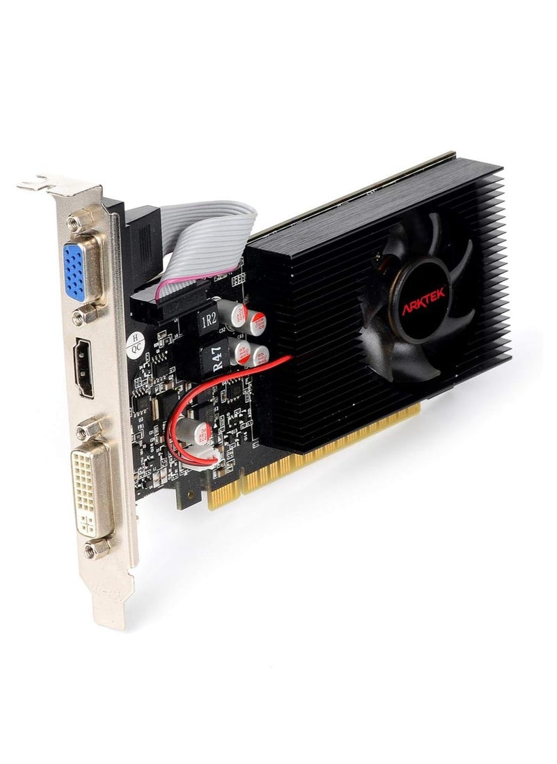 ARKTEK - ARKTEK GEFORCE GT730 4GB DDR3 128BIT HDMI, DVI, VGA PCI-E LOW PROFILE Graphic Card - AKN730D3S4GL1 - Image 1