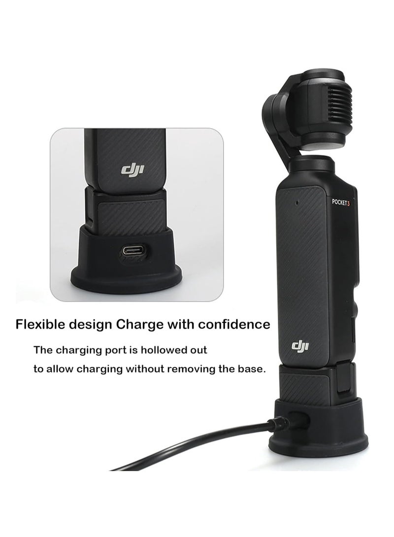 KASTWAVE Silicone Non-Slip Desktop Mount for DJI Osmo Pocket 3, Silicone Non-Slip Base Support Base, Lightweight and Compact, OSMO Pocket 3 Accessories (Silicone Black/Large) - Image 2