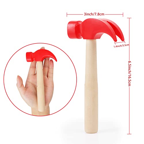 Fowecelt Wooden Hammer Toys Simulation Hammers Maintenance Tools Educational Toys for Kids Birthday Party Games Supplies - Image 3