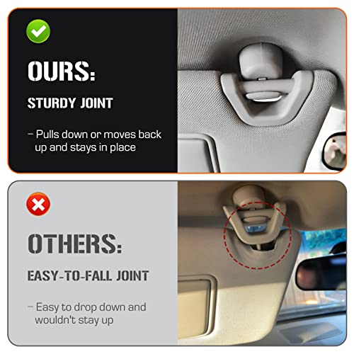 AEagle Left & Right Sun Visor with Vanity Light for 2013-2018 Nissan Altima Without Sunroof, Driver & Passenger Side Gray Sunvisor Replacement 96400-3TA2A - Image 3