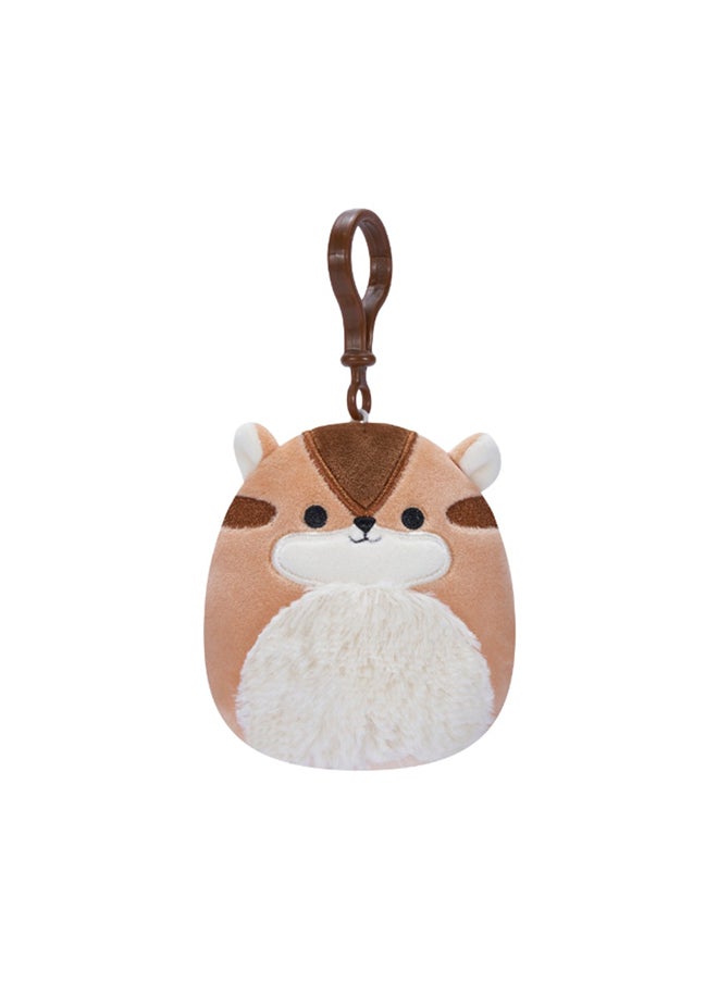 Squishmallows 3.5 inch Little Plush Clip-on Melzie Brown Chipmunk , Officially Licensed Kellytoy Plush Toy, Colorful Soft Toy, Gift for Kids, Girls & Boys Washable Squishy Stuff Toy Multicolor All Age  - Image 1