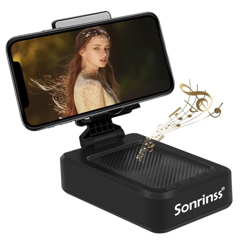 Sonrinss Wireless Bluetooth Speaker with Phone Stand - HD Sound Anti-Slip, Gifts for Men/Women | Compatible with All Smartphones (Home/Office/Outdoor) - Image 1