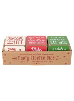 DEMDACO DEMDACO Party Starter Dice Amazing Colorful 2 x 2 MDF Wood Christmas Activity Game  - Image 3