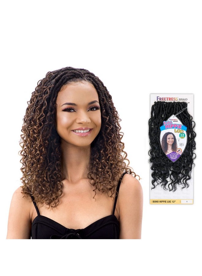 FreeTress Braids Freetress Synthetic Crochet Braid - BOHO HIPPIE LOC 12 Inch (T27) - Image 2