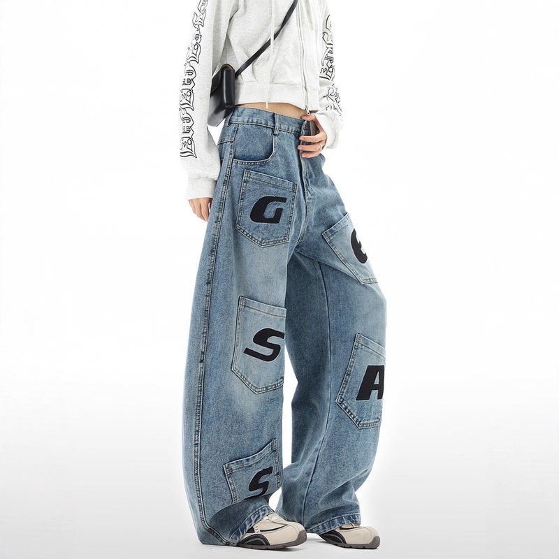Unisex Casual Daily Denim Jeans - Image 4