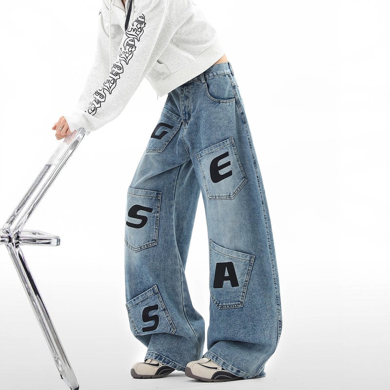 Unisex Casual Daily Denim Jeans - Image 5