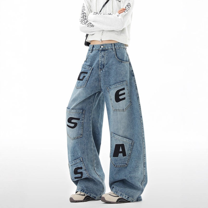 Unisex Casual Daily Denim Jeans - Image 3