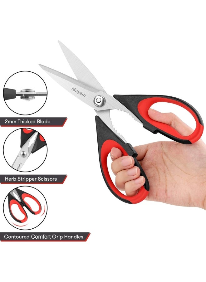 Kitchen Shears  Ibayam Kitchen Scissors Heavy Duty Meat Scissors Poultry Shears  Dishwasher Safe Food Cooking Scissors All Purpose Stainless Steel Utility Scissors  2-Pack  Black Red  Black Gray - pzsku/ZBEE968EB8BE28023CC34Z/45/_/1720034948/3cc366d0-aff8-465e-9e23-ca4f6e60a0d3