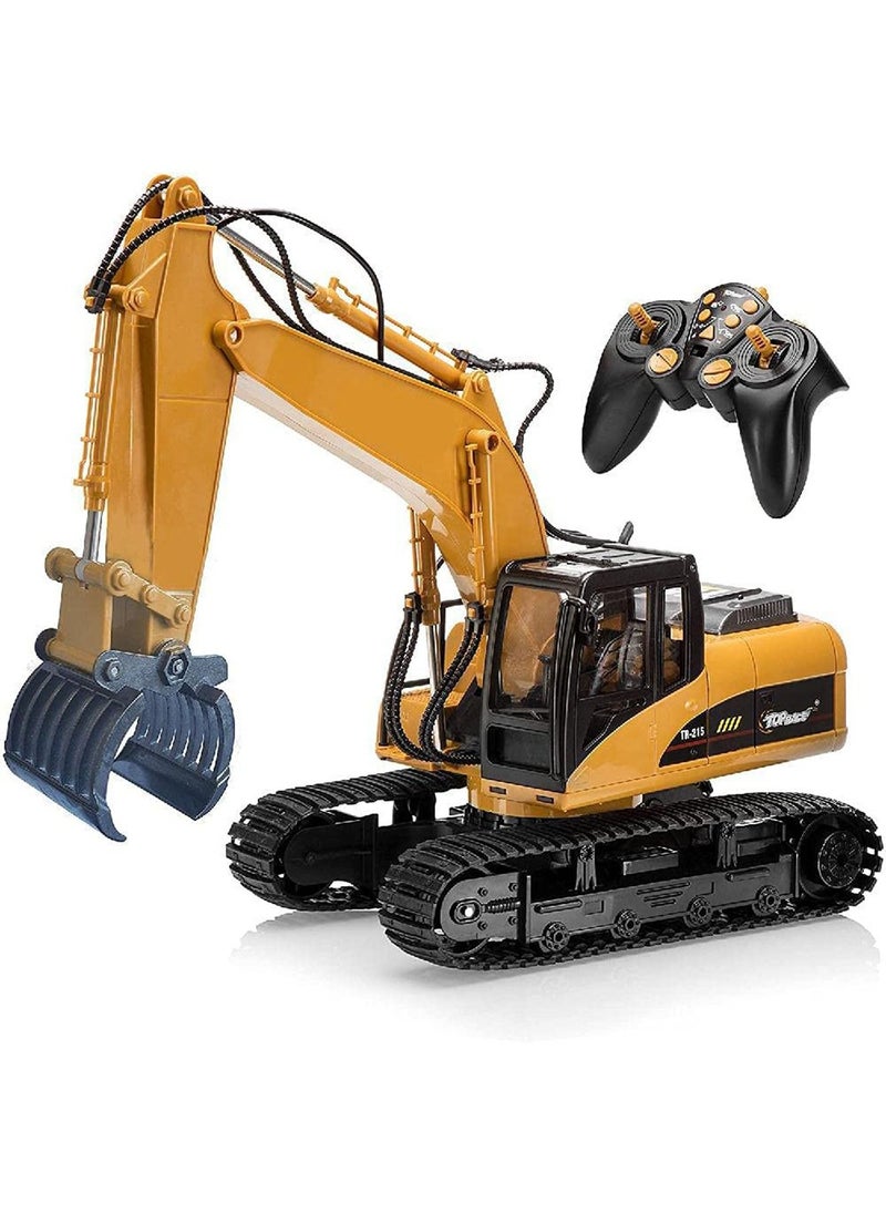 HUINA HUINA RC Excavator 2.4Ghz Electric Remote Control Toy Bulldozer For Kids and Adult(1570)  - Image 1