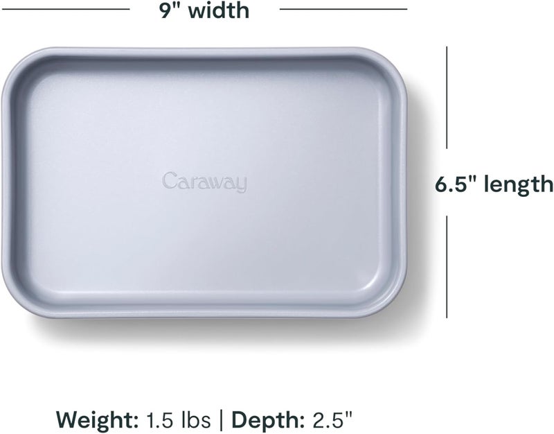 Caraway Nonstick 9” x 6.5” Small Rectangle Baking Pan – Non-Toxic, PTFE & PFOA Free – Aluminized Steel Core – Deep Ceramic Baking Pan for Casseroles, Lasagna & More - Black - Image 3