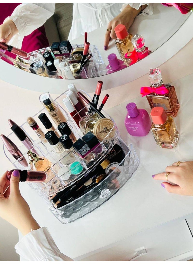Acrylic makeup organizer with drawers - Image 2