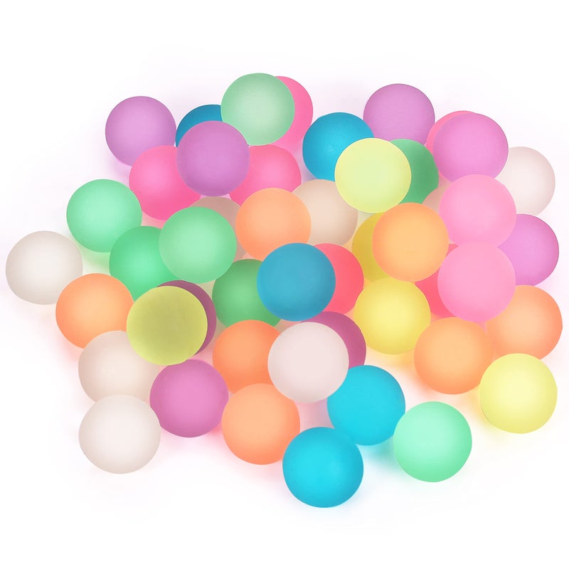 Pllieay 48 Pieces Glow in the Dark Bouncing Balls bulk, 27mm Small Bouncy Balls for Kids Glowing Party Favors, Classroom Prizes, Birthdays Gift - Image 1