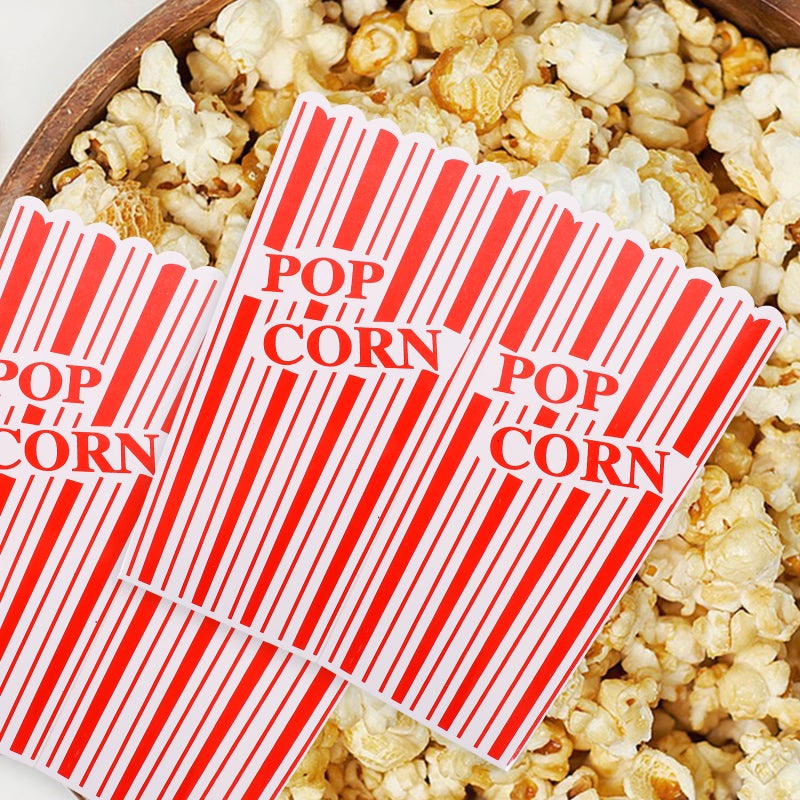 12pcs Paper Popcorn Boxes Retro Party Popcorn Containers Small Popcorn Boxes for Movie Night - Image 5
