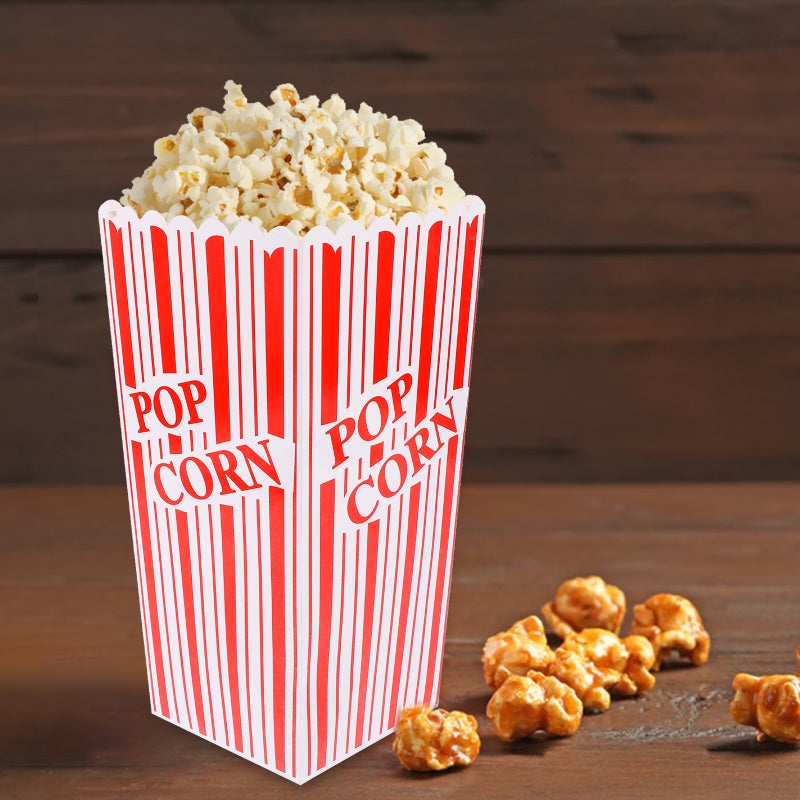 12pcs Paper Popcorn Boxes Retro Party Popcorn Containers Small Popcorn Boxes for Movie Night - Image 4