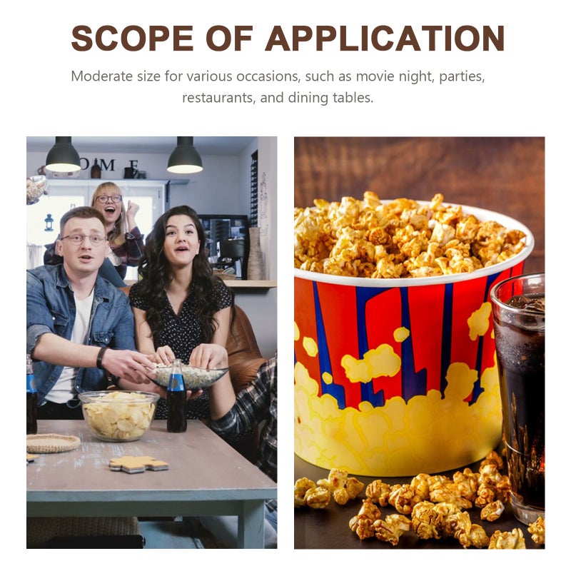 12pcs Paper Popcorn Boxes Retro Party Popcorn Containers Small Popcorn Boxes for Movie Night - Image 2