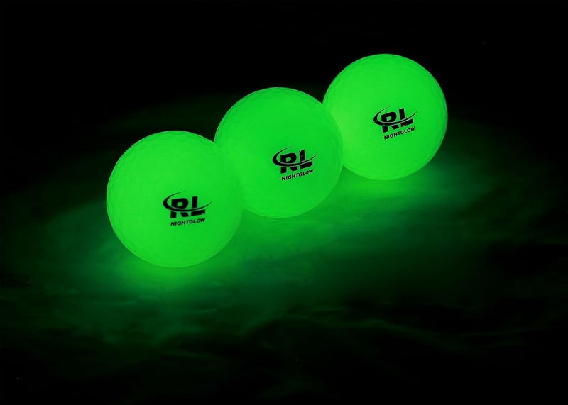 RL Glow Golf Balls for Night Sports - Tournament Fluorescent Glowing in The Dark Golf Ball - Long Lasting Bright Luminous Balls - Image 2