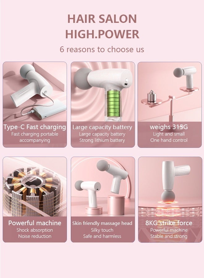 Mini Massage Gun Percussion Deep Tissues Muscle Massager Gun With 6 Speeds Massage Device Super Quiet Portable Electric Handheld Body Massager For Back Neck Pain Relief - Image 4