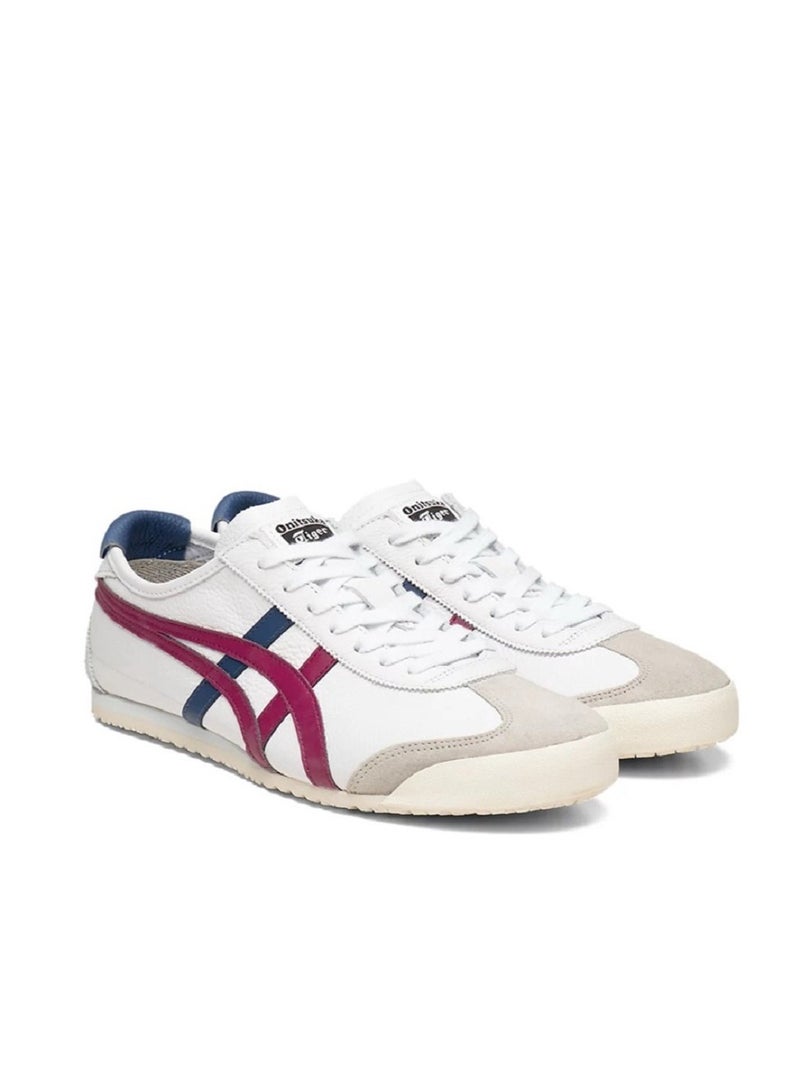 Onitsuka Tiger Mexico 66 Athlesiure Sneakers White/Red/Navy Blue For Women/Men/Students - Image 2