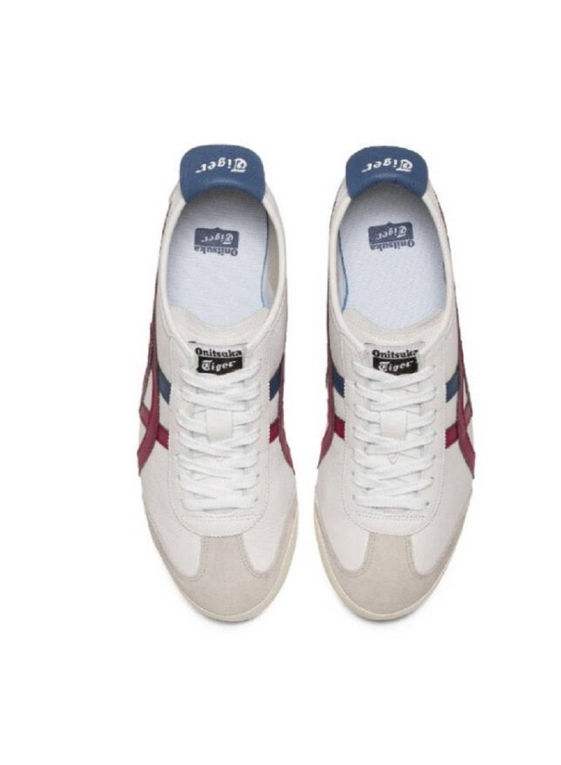 Onitsuka Tiger Mexico 66 Athlesiure Sneakers White/Red/Navy Blue For Women/Men/Students - Image 3