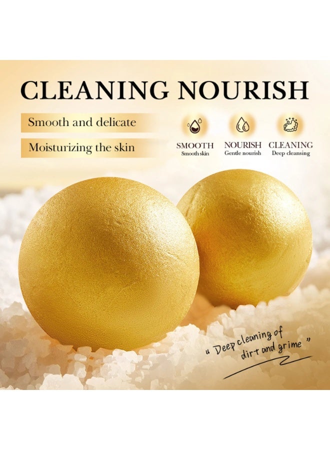 SADOER Shower Bomb Nourishing Skin Roughness Smooth Moisturizing Lasting Fragrance Golden Shower Bath Bomb Deep Cleansing Body Bath Salt Ball Bubble Bath Salt Shower Bomb Bath Bomb 100g - Image 3