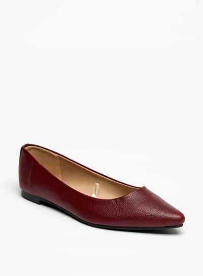 Flora Bella By Shoexpress Women Solid Slip-On Pointed Toe Ballerina Shoes