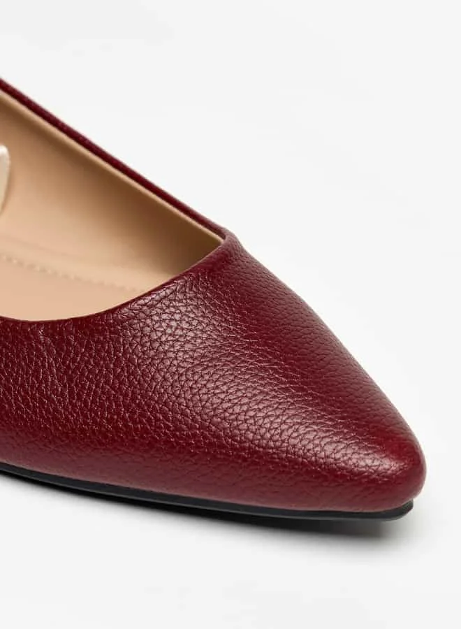 فلورا بيلا من شو إكسبرس Women Solid Slip-On Pointed Toe Ballerina Shoes