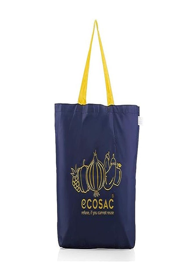 ECOSAC Vegetable Bag| Six inside Pockets| Provision Bag with Compartments | Biodegradable | Eco-friendly | Reusable and Washable | Foldable | Fashionable | 15 kg Capacity | Multicolor Pack of 10 - Image 1