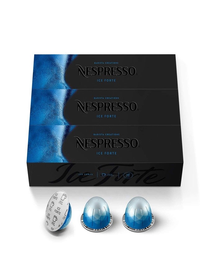 Nespresso Capsules Vertuo, Ice Forte, 30-Count Coffee Pods, Brews 7.8 oz. - Image 1