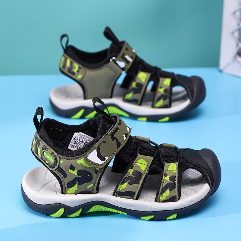 Summer Boys' Closed-Toe Sandals - Soft-Soled Non-Slip Beach Shoes for Kids