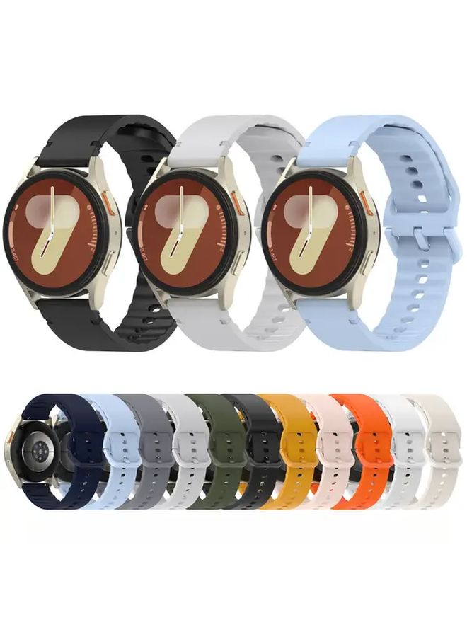 For Samsung Galaxy Watch Cases 20mm Starlight Heavy Duty Wave Pattern Strap with Colored Clasp Compatible with Smartwatch - Image 1