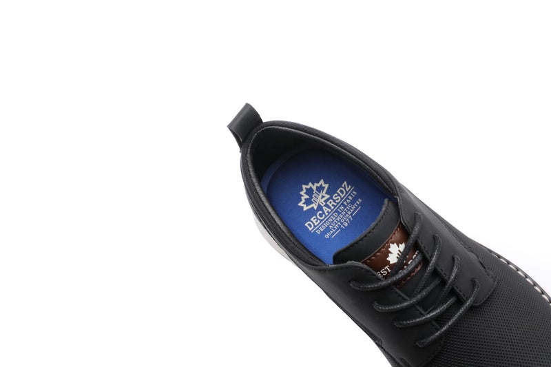 DECARSDZ Mens Dress Shoes Casual Oxford Shoes Business Formal Derby Sneakers Walking Shoe Black - Image 5