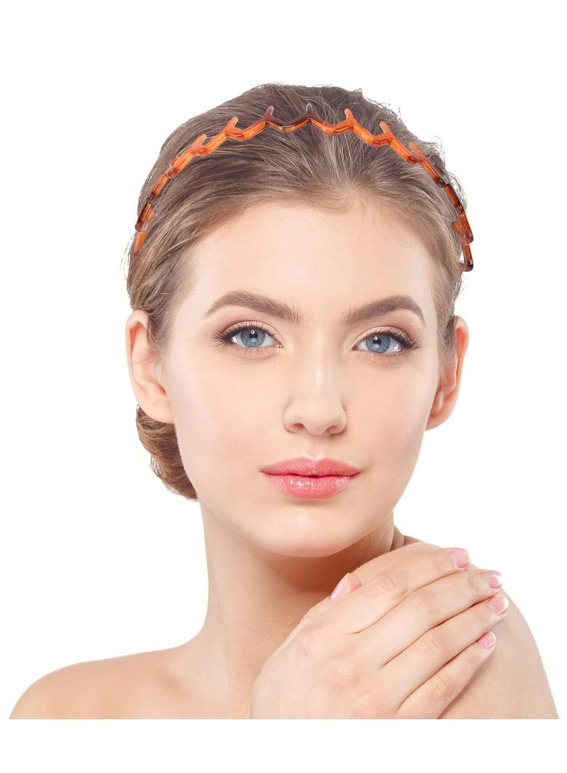 أوزيغالور 2 قطعة عقال أسنان بلاستيكي، مشط أسنان قرش مريح، عصابة شعر متعرجة متعرجة - Image 3