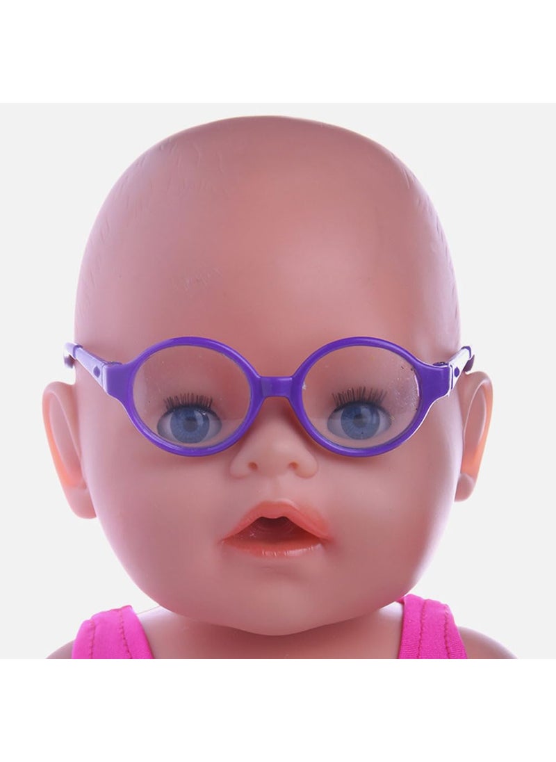 Toyvian Girl Toys 3 Pairs Doll Glasses Doll Eyeglasses Miniature Plastic Glasses Round Glasses Frame Mini Glasses for 18 Inches Dolls Toy  - Image 2