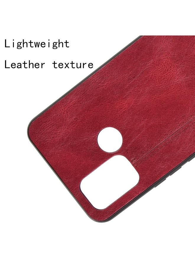 اس-توب جراب لهاتف OPPO Realme C17/Realme 7i مقاوم للصدمات بنقشة جلد البقر من مادة PC + PU + TPU - Image 4