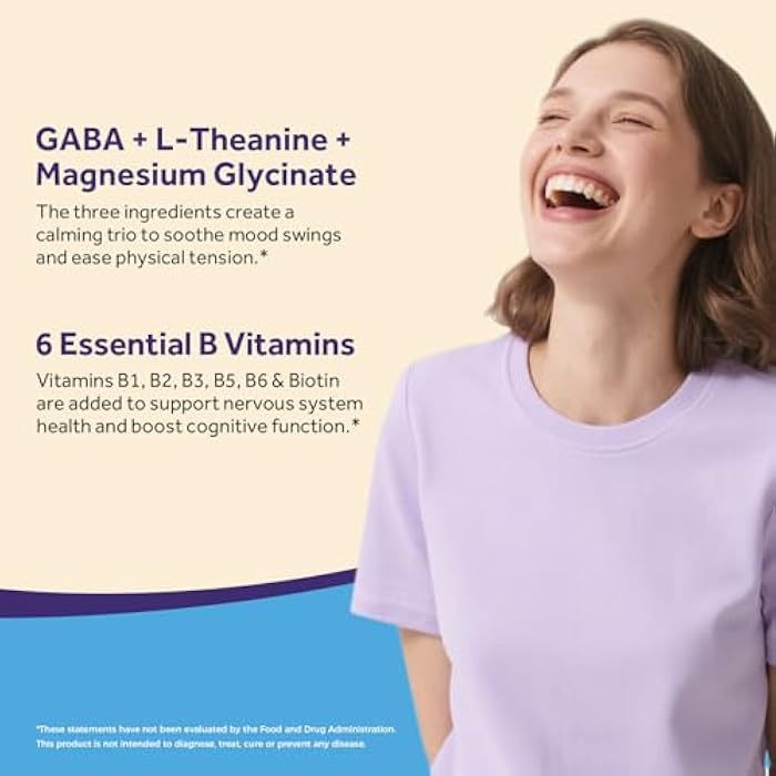 Doctor's Recipes GABA Magnesium Glycinate L-Theanine Supplement, GABA (Gamma-Aminobutyric Acid) 500mg, Vitamin B6, B1, B2, B3, B5, Biotin, Calm, Sleep, Relaxation, Mood Support, 90 Veggie Capsules - Image 4
