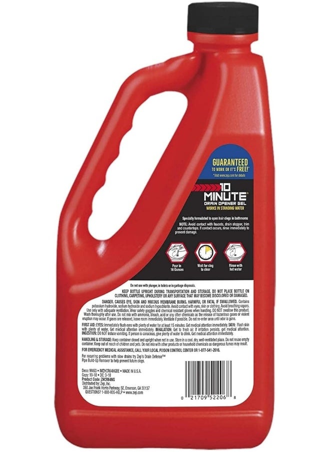 Zep - ZEP ZHCR64NG6 10 Minutes Hair Clog Remover, 64 oz - Image 1