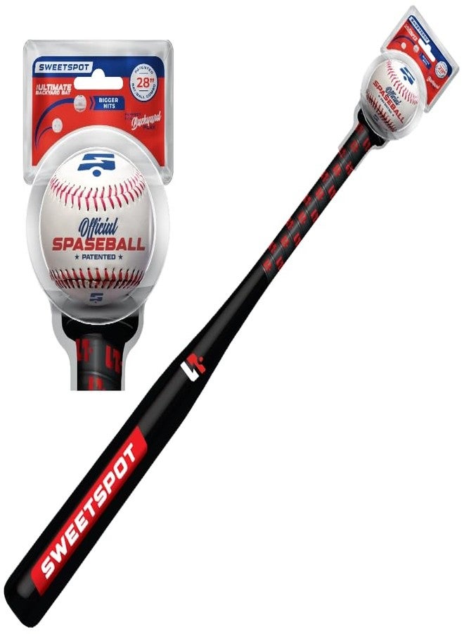 SweetSpot Baseball SweetSpot Plastic Bat and Ball Combo Set | 28” Length | Backyard Baseball Set for Youth, Kids, Teens, and Adults - Image 1