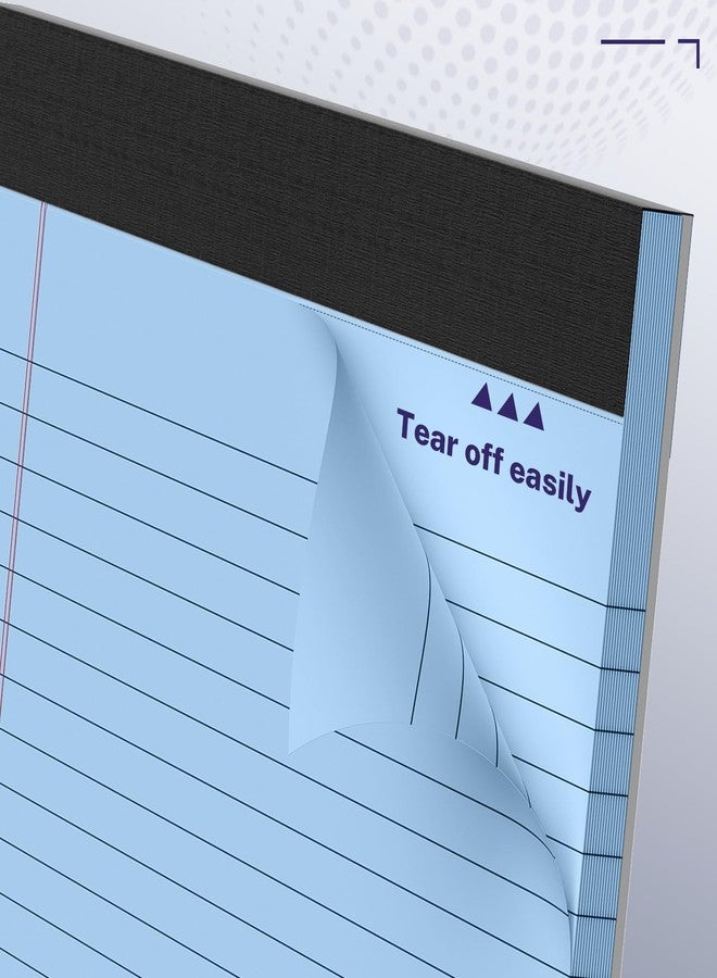 AILZFEI 5 Pack Wide Legal Pads 11" x 9.5" Landscape Pink Purple Blue Green Yellow College Ruled Note Pad Narrow Ruled 30 Sheets per Notepad Perforated Writing Paper Thick Backboard Horizontal Pads of Paper - Image 5