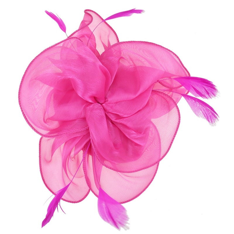 DRESHOW Fascinators Hat Tea Party Headwear Ribbons Feathers on a Headband and a Clip for Women - Image 3