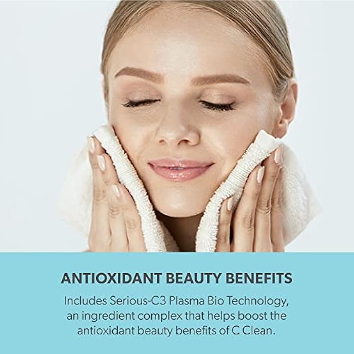 Serious Skincare Hydrating C Clean Facial Cleanser, Gentle Face Wash with Anti-Aging Vitamin C and E, Hydrolyzed Collagen, Botanical Extracts, 12 FL Oz - Image 4